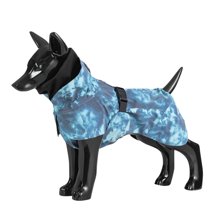 Regenmantel vollreflektierend Petrol in der Variante Petrol-Gemustert / XL (Martin Rütter Shop)