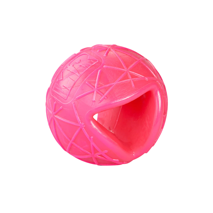 Hundeball Moby optional mit Wurfgriff in der Variante Neonpink / Neonpink (Martin Rütter Shop)