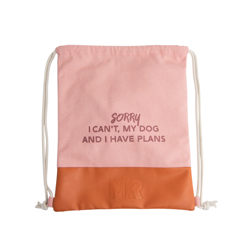 Rucksackbeutel "SORRY I CAN´T" in der Variante Rosa (Martin Rütter Shop)