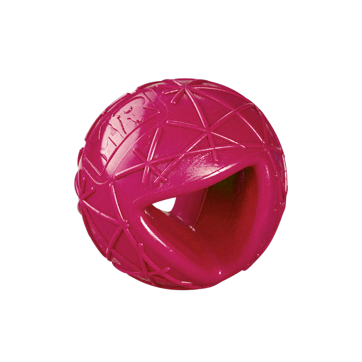 Hundeball Moby optional mit Wurfgriff in der Variante Metallic-Pink / Neonpink (Martin Rütter Shop)