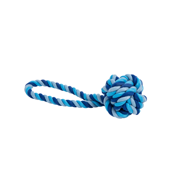 Schleuderball mit Wurfschnur in der Variante Blau (Martin Rütter Shop)