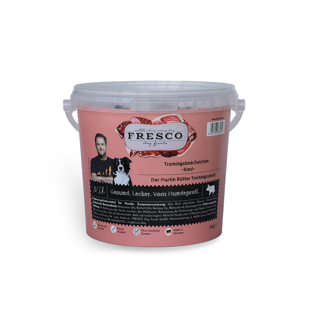 Trainingsknöchelchen Rind in der Variante 1kg Eimer (Martin Rütter Shop)