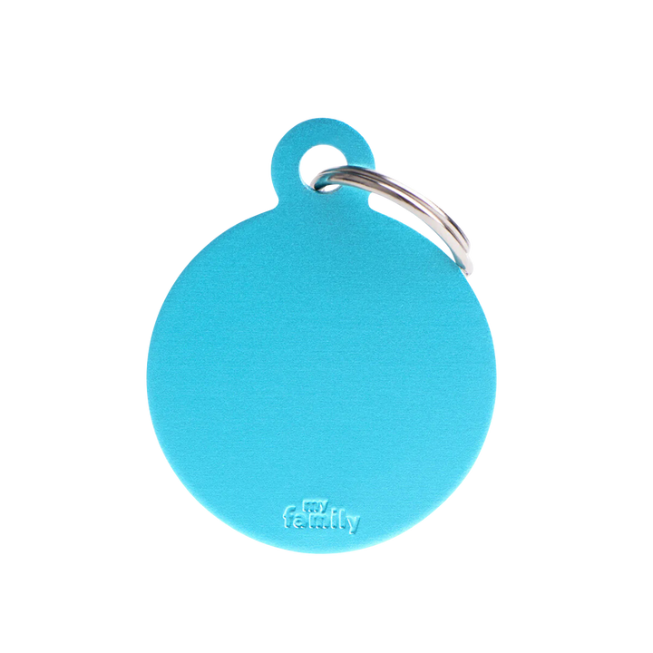 Hundemarke personalisiert Kreis in der Variante Hellblau / L (Martin Rütter Shop)