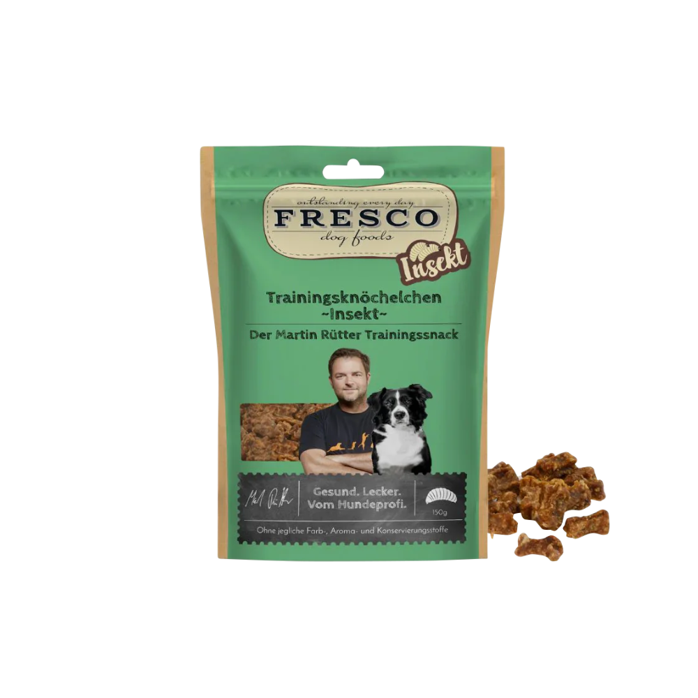 Martin Rütter Trainingsknöchelchen Insekt – natürliche Monoprotein Leckerchen für Hunde, getreidefreie Trainingssnacks mit Insekten.