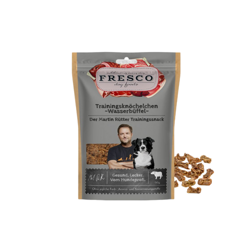 Martin Rütter Trainingsknöchelchen Wasserbüffel – natürliche Monoprotein Leckerchen für Hunde, getreidefreie Trainingssnacks mit Fleisch.