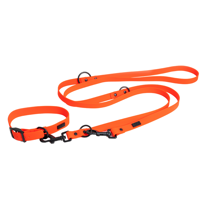 Kombi-Set SoftVinyl Halsband und Führleine Neonorange in der Variante XXL / 19 mm / Neonorange (Martin Rütter Shop)