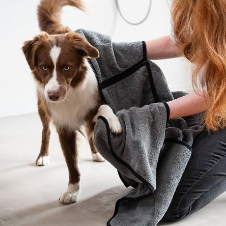 Hundehandtuch DRY UP XXL - mit Eingrifftaschen