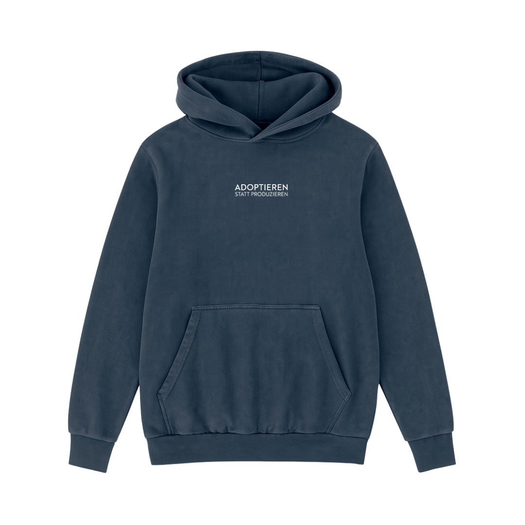 Hoodie Unisex "ADOPTIEREN STATT PRODUZIEREN" in der Variante Graphitgrau / XXL (Martin Rütter Shop)
