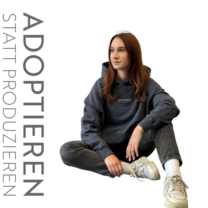 Hoodie Unisex "ADOPTIEREN STATT PRODUZIEREN" - Bild 5 (Martin Rütter Shop)