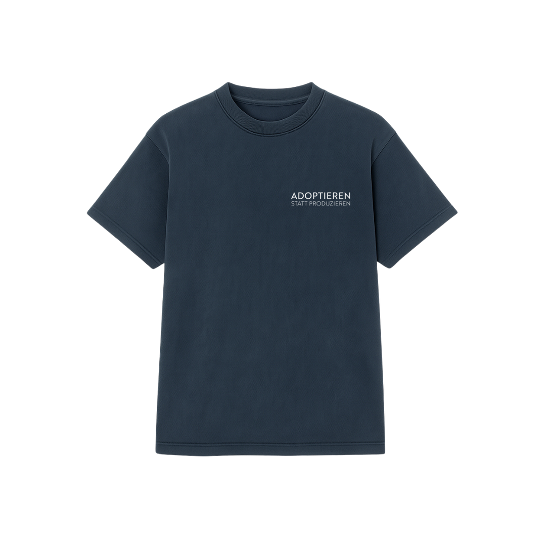 T-Shirt Unisex "ADOPTIEREN STATT PRODUZIEREN" in der Variante Graphitgrau / XL (Martin Rütter Shop)