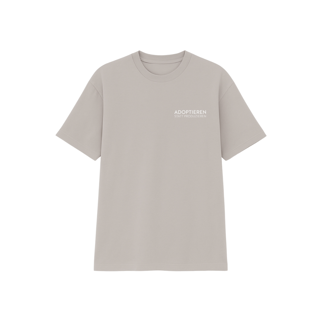 T-Shirt Unisex "ADOPTIEREN STATT PRODUZIEREN" in der Variante Taupe / XL (Martin Rütter Shop)