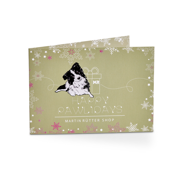 Geschenkgutschein "Happy Pawlidays" in der Variante 250€ (Martin Rütter Shop)