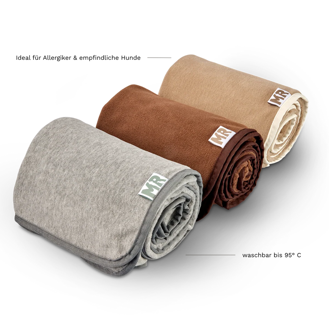 Hundedecke Kuscheldecke aus Fleece 95 C waschabr_ allergische Hunde