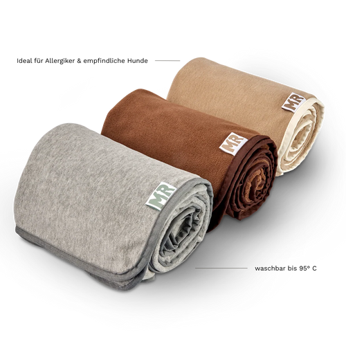Hundedecke Kuscheldecke aus Fleece 95 C waschabr_ allergische Hunde