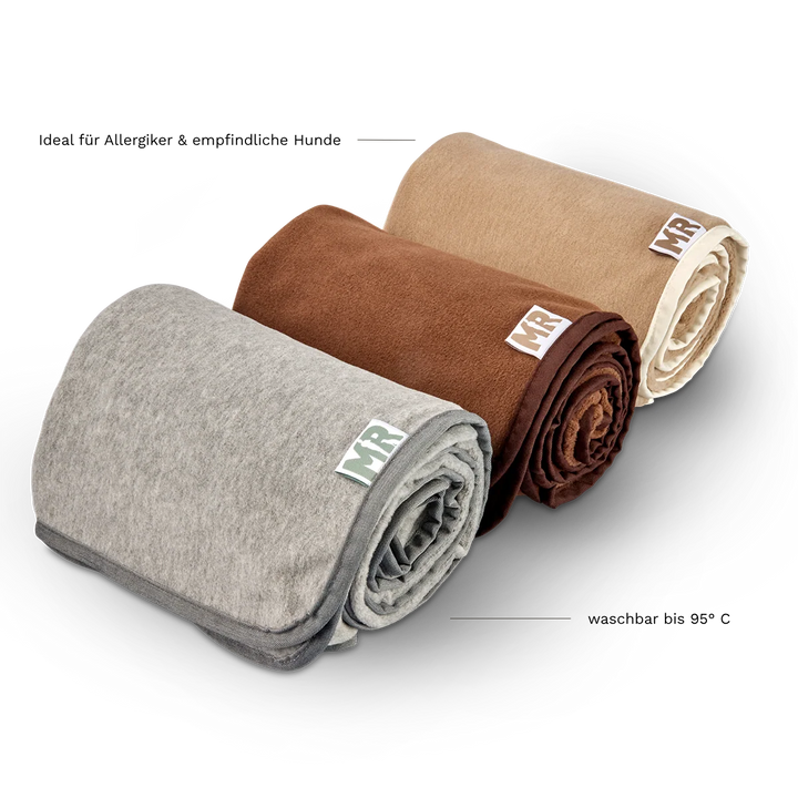 Hundedecke Kuscheldecke aus Fleece 95 C waschabr_ allergische Hunde