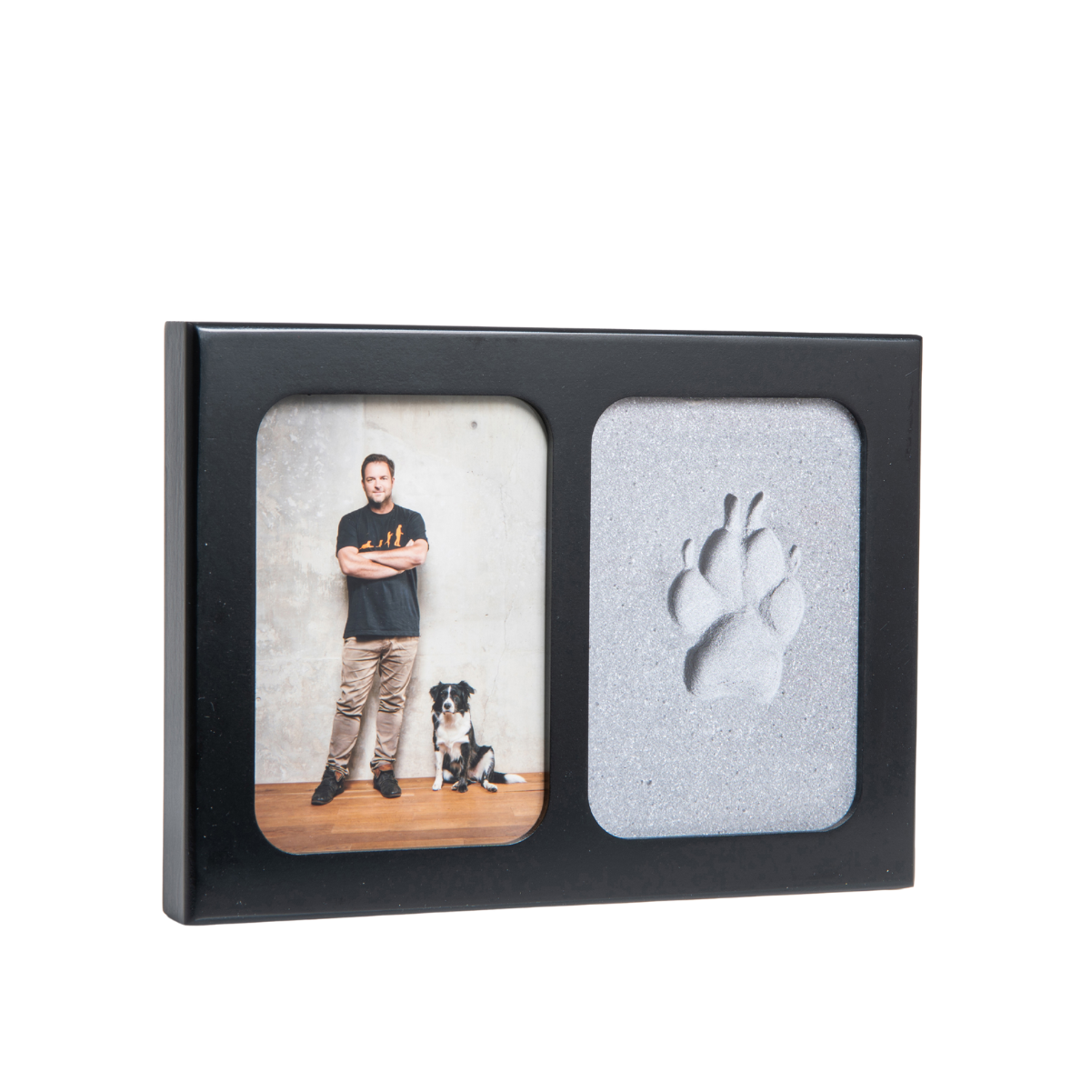 Pfotenabdruck Formschaum 2er Rahmen in der Variante Schwarz (Martin Rütter Shop)