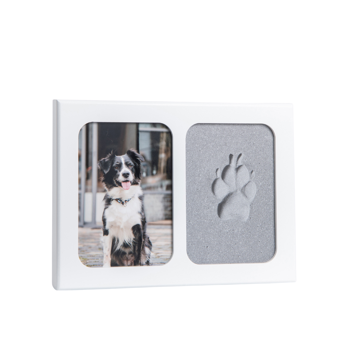 Pfotenabdruck Formschaum 2er Rahmen in der Variante Weiß (Martin Rütter Shop)
