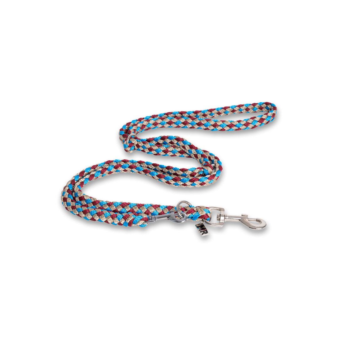 Führleine Tauwerk Türkis-Bordeaux in der Variante Türkis-Bordeaux / 12 mm (Martin Rütter Shop)