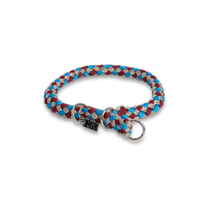 Hundehalsband Tauwerk Türkis-Bordeaux in der Variante Türkis-Bordeaux / 60 cm (Martin Rütter Shop)