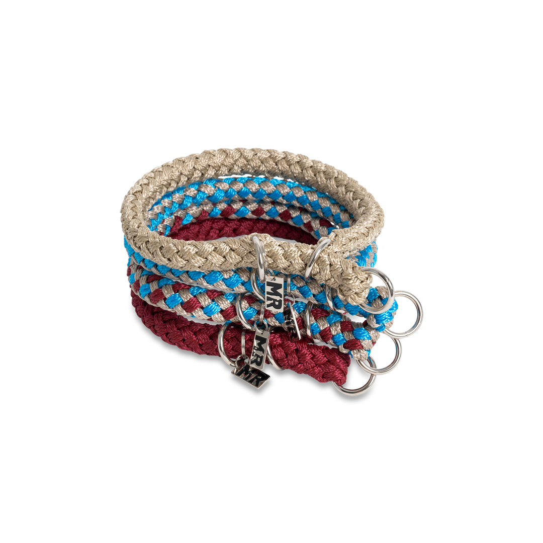 Hundehalsband Tauwerk Türkis-Bordeaux - Bild 5 (Martin Rütter Shop)