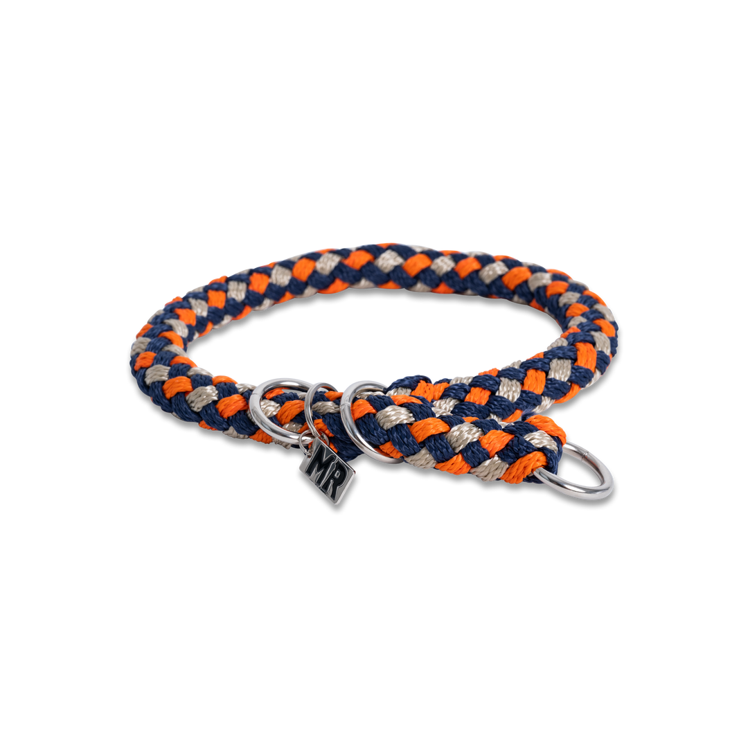 Hundehalsband Tauwerk Dunkelblau-Orange - Bild 3 (Martin Rütter Shop)