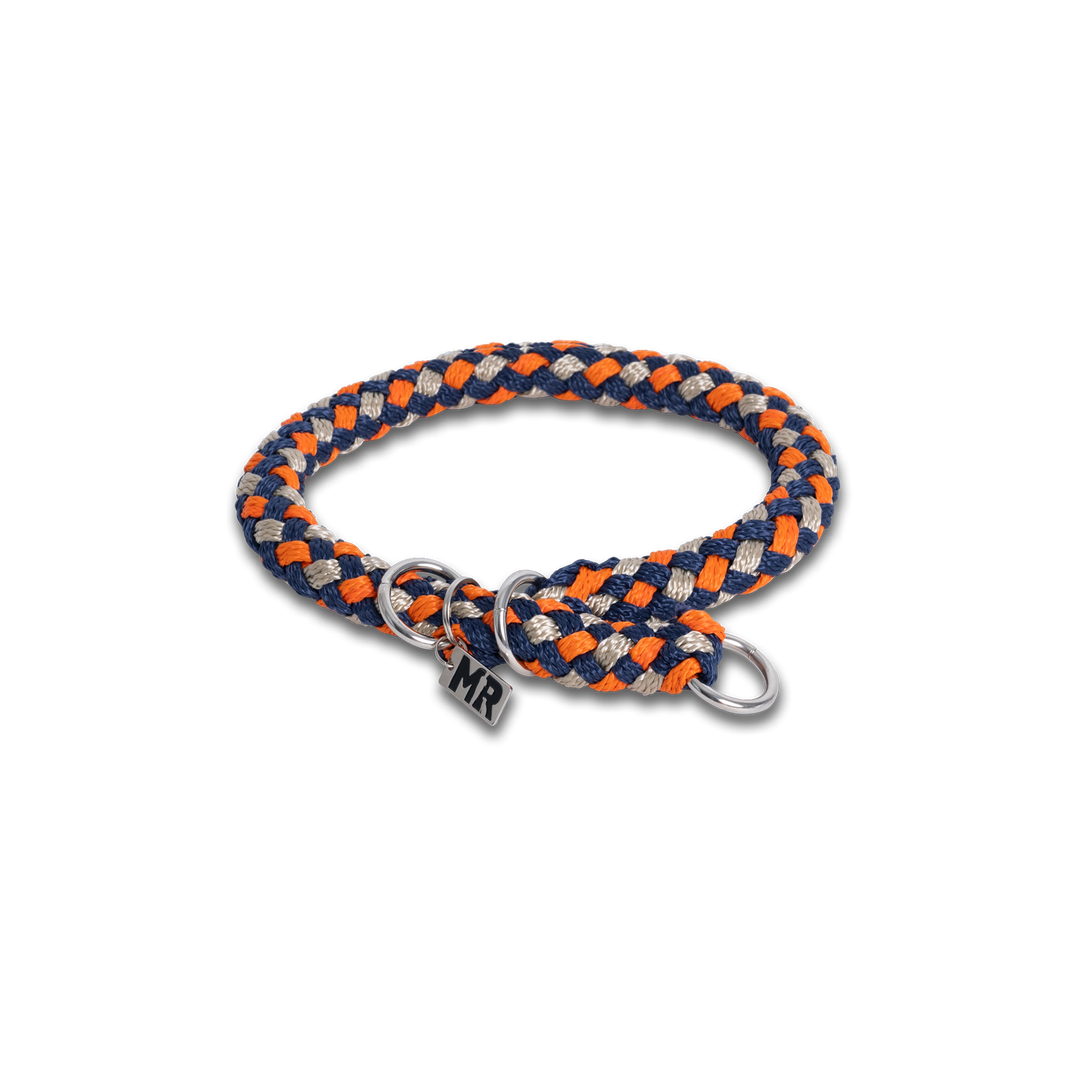 Hundehalsband Tauwerk Dunkelblau-Orange in der Variante Dunkelblau-Orange / 55 cm (Martin Rütter Shop)
