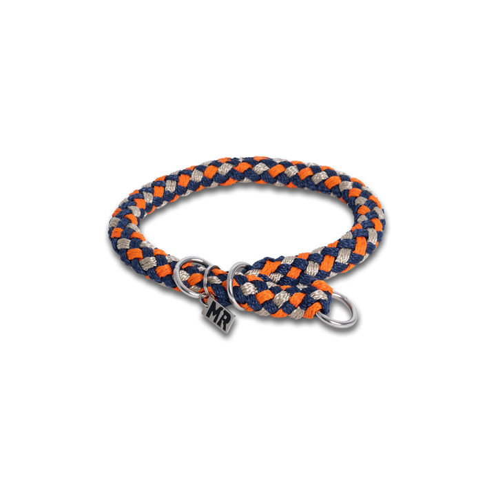 Hundehalsband Tauwerk Dunkelblau-Orange in der Variante Dunkelblau-Orange / 60 cm (Martin Rütter Shop)