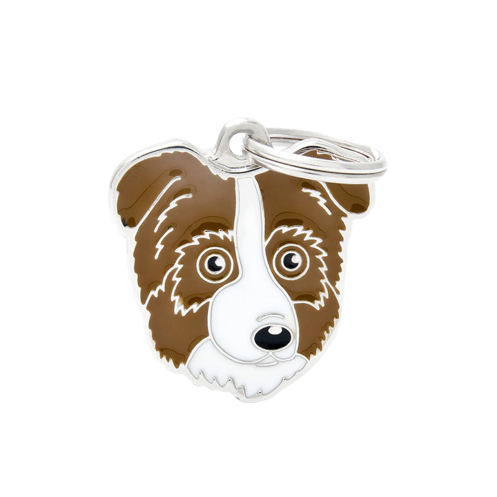 Hundemarke personalisiert Hunderassen in der Variante Australian Shepherd (braun) (Martin Rütter Shop)