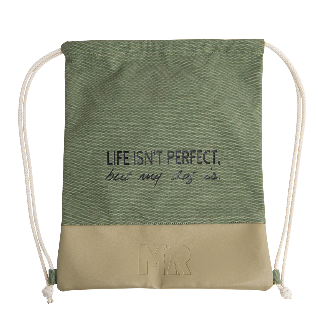 Rucksackbeutel "LIFE ISN'T PERFECT" - Bild 1 (Martin Rütter Shop)