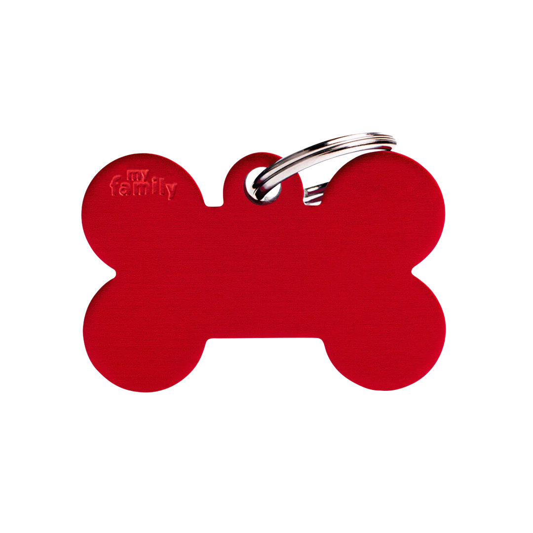 Hundemarke personalisiert Knochen in der Variante Rot / XL (Martin Rütter Shop)