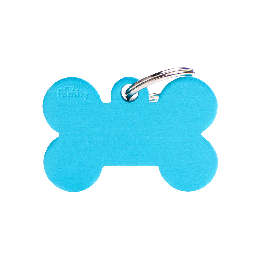 Hundemarke personalisiert Knochen in der Variante Hellblau / XL (Martin Rütter Shop)