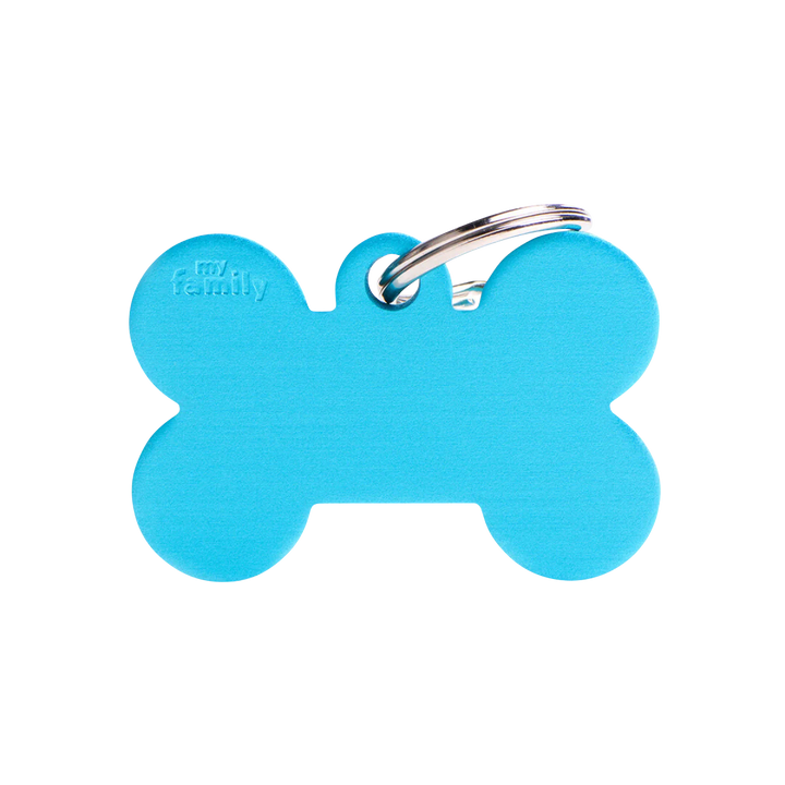 Hundemarke personalisiert Knochen in der Variante Hellblau / XL (Martin Rütter Shop)