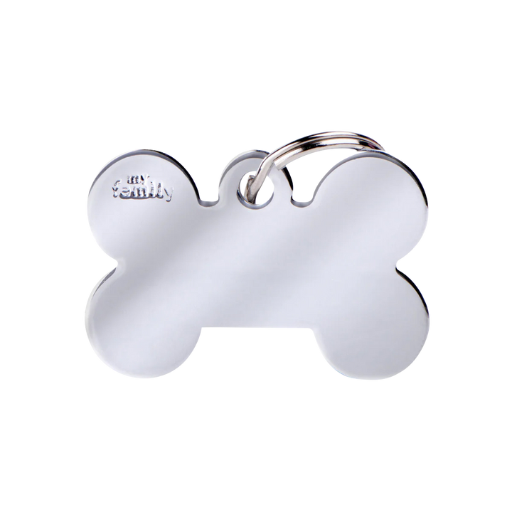 Hundemarke personalisiert Knochen in der Variante Chrom / XL (Martin Rütter Shop)