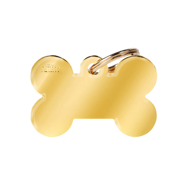 Hundemarke personalisiert Knochen in der Variante Gold / XL (Martin Rütter Shop)