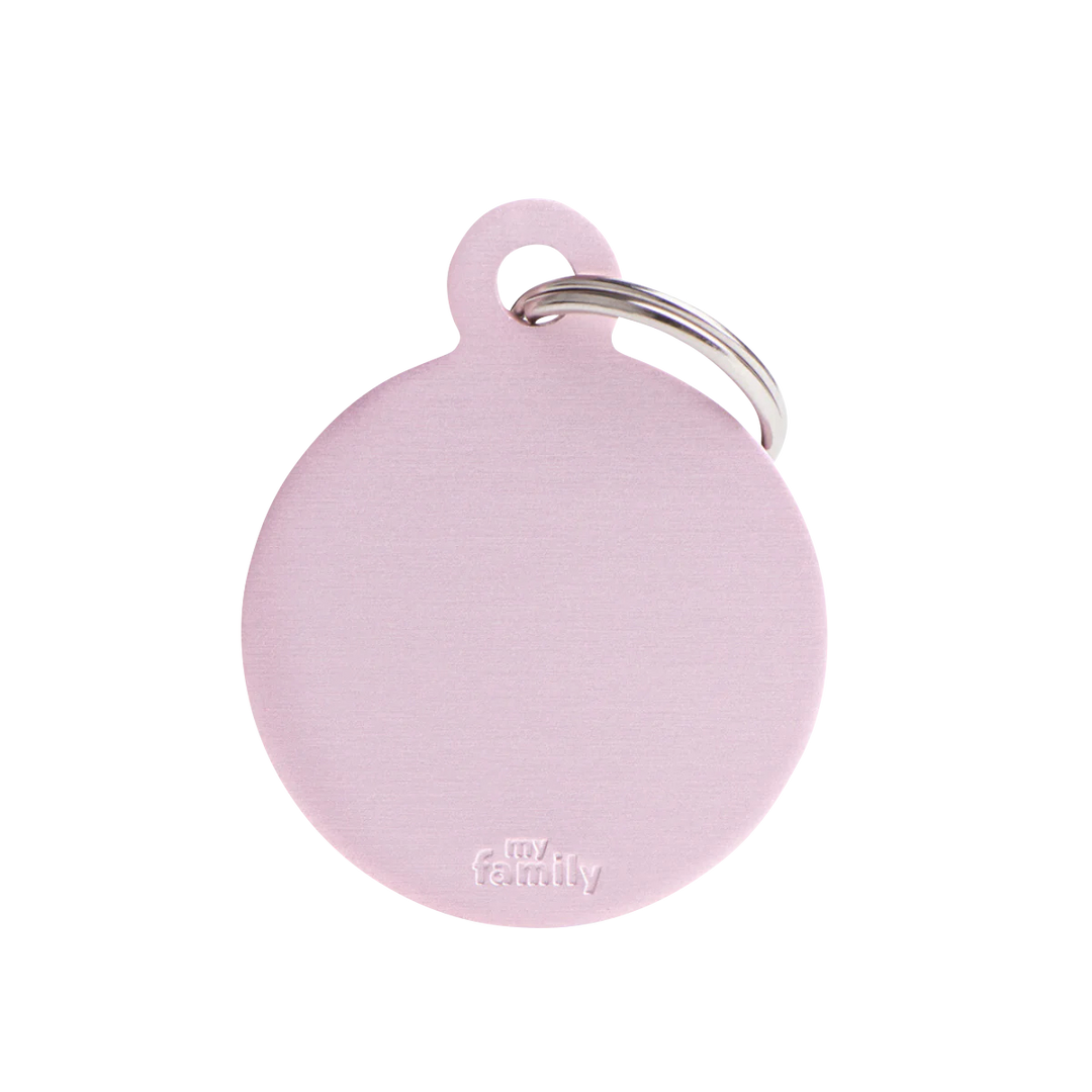 Hundemarke personalisiert Kreis in der Variante Rosa / S (Martin Rütter Shop)