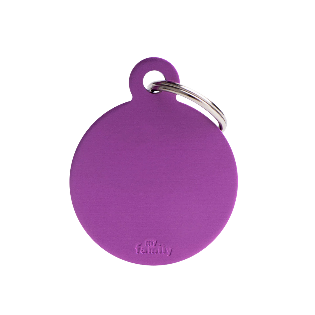 Hundemarke personalisiert Kreis Lila in der Variante Lila / S (Martin Rütter Shop)