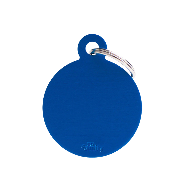 Hundemarke personalisiert Kreis in der Variante Blau / S (Martin Rütter Shop)