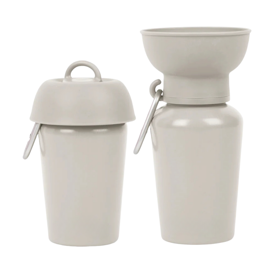 Reise Wasserflasche mit Napf in der Variante Sand (Martin Rütter Shop)