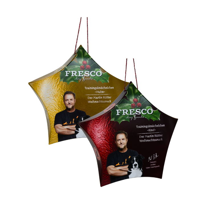 Weihnachtsstern mit Trainingsknöchelchen