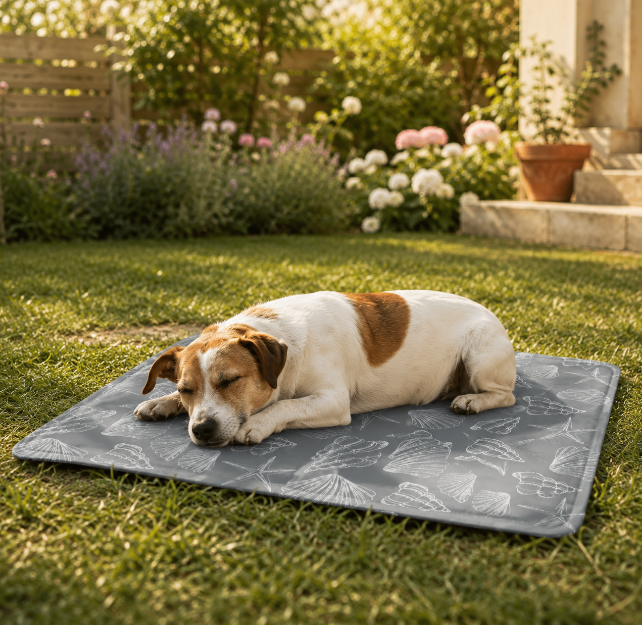 Kühlmatte für Hunde selbstkühlend mit Motiv