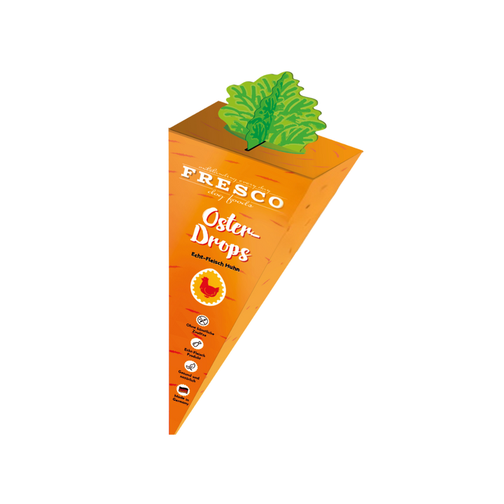 Limited Edition - Ostermöhre gefüllt mit Trainingsdrops Huhn