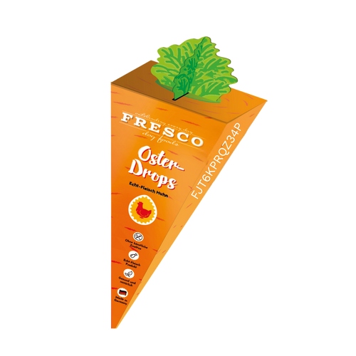 Limited Edition - Ostermöhre gefüllt mit Trainingsdrops Huhn