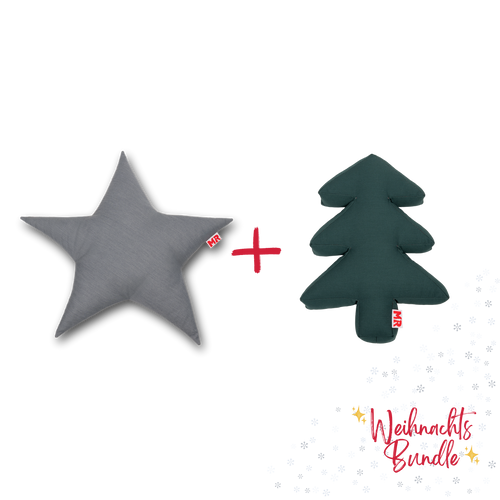 Weihnachtsbundle "Weihnachtszauber" – Sternkissen & Tannenbaumkissen